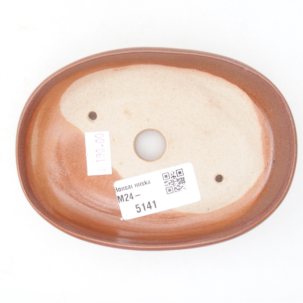 Ciotola bonsai in ceramica 13 x 10 x 2,5 cm, colore bordeaux