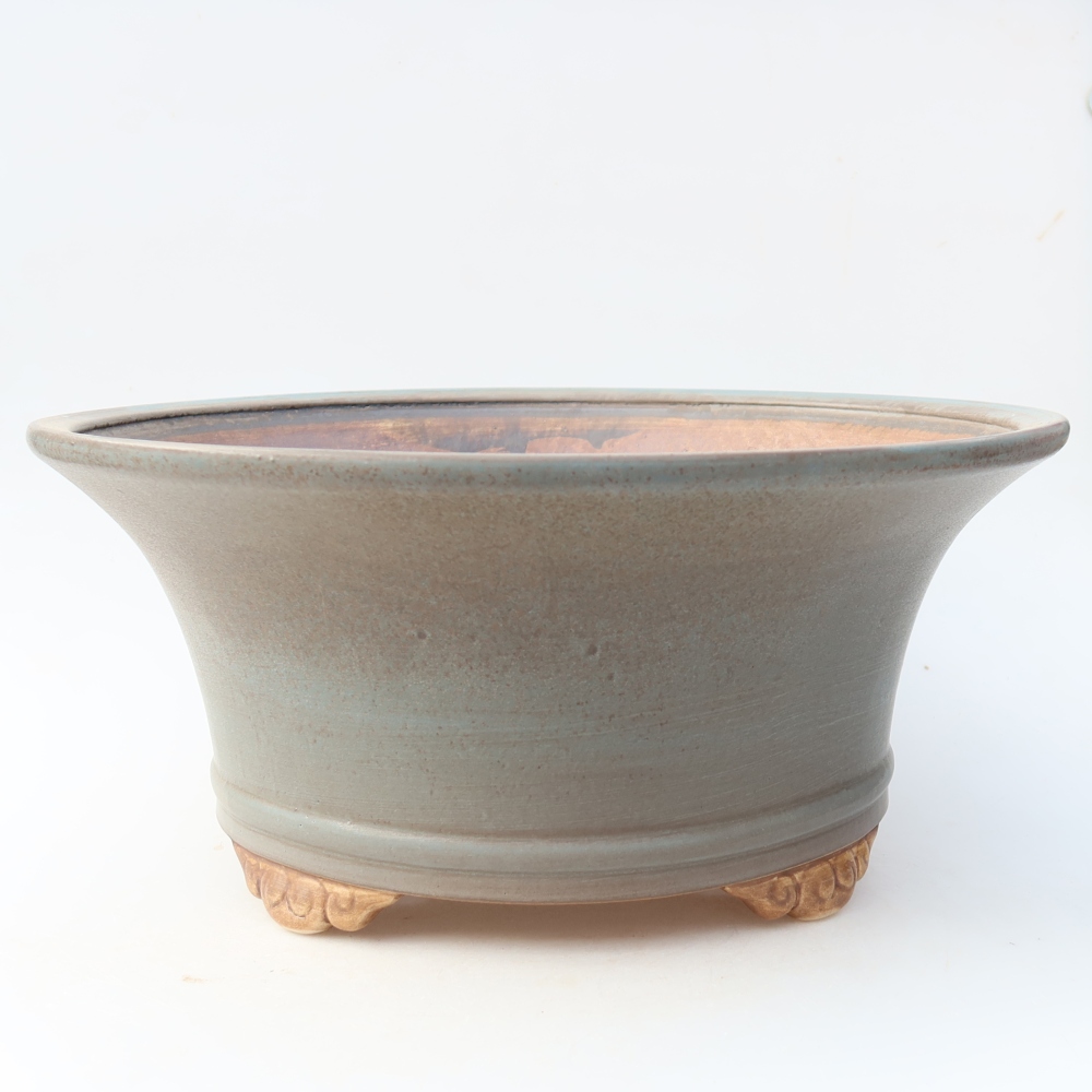 Vaso da bonsai in ceramica 31,5 x 31,5 x 14,5 cm, colore blu