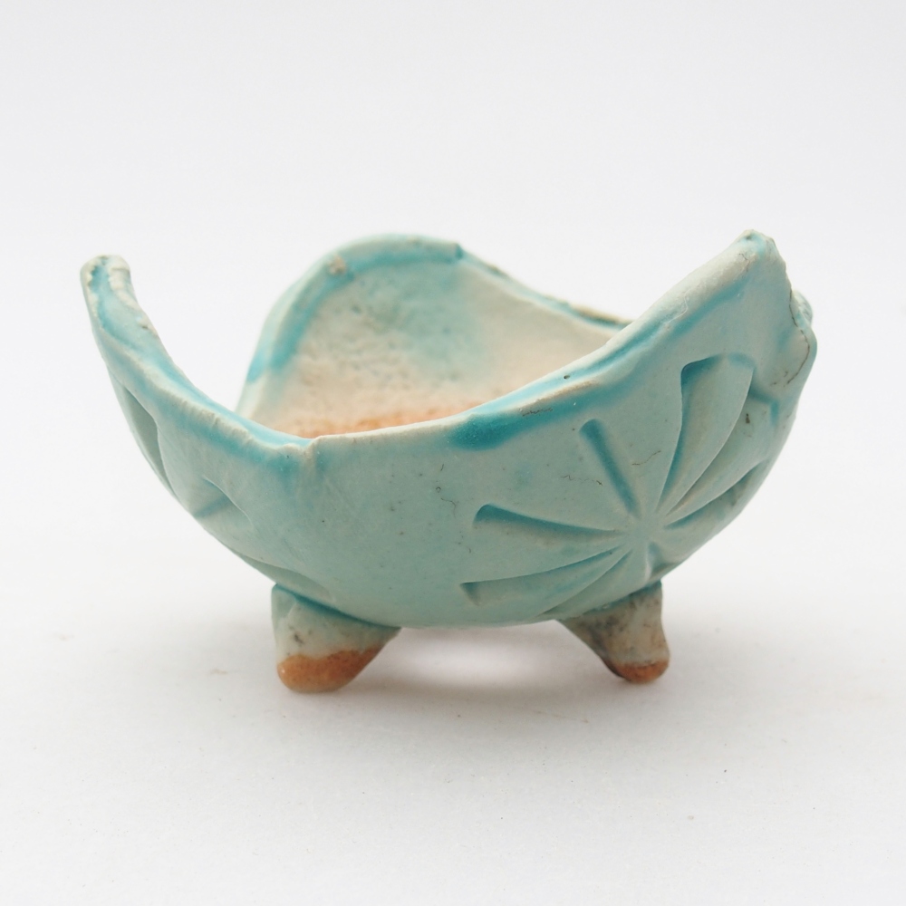 Conchiglia in ceramica 8,5 x 8 x 5 cm , colore blu