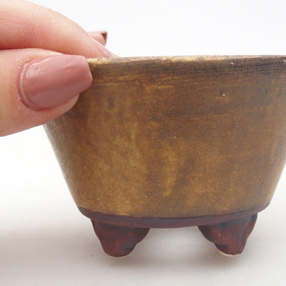 Ciotola per bonsai in ceramica 8,5 x 8,5 x 5 cm, verde