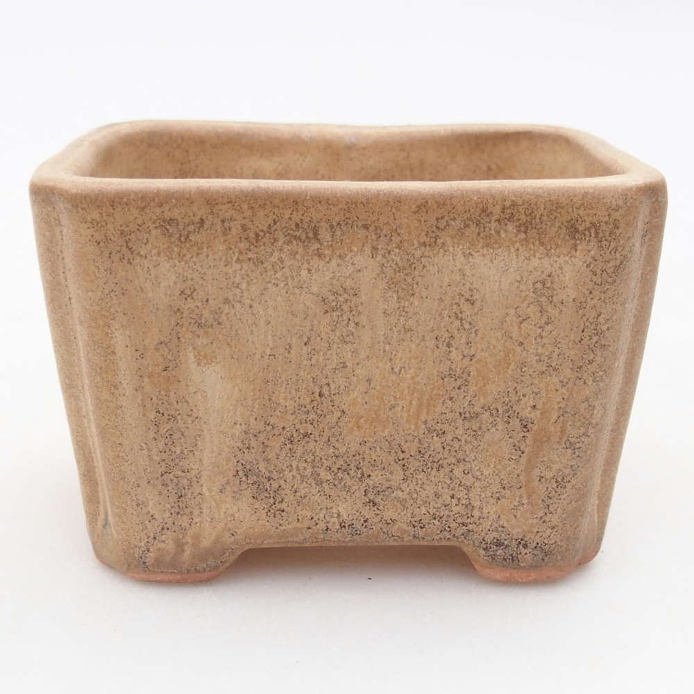 Ciotola per bonsai in ceramica 7,5 x 5,5 x 5 cm, colore beige