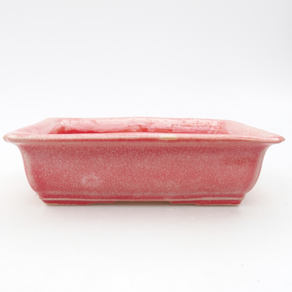 Ciotola per bonsai in ceramica 13,5 x 10 x 4 cm, colore rosso