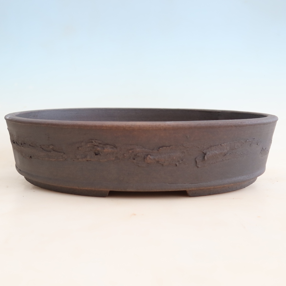 Vaso da bonsai in ceramica 37,5 x 30,5 x 8,5 cm, colore marrone