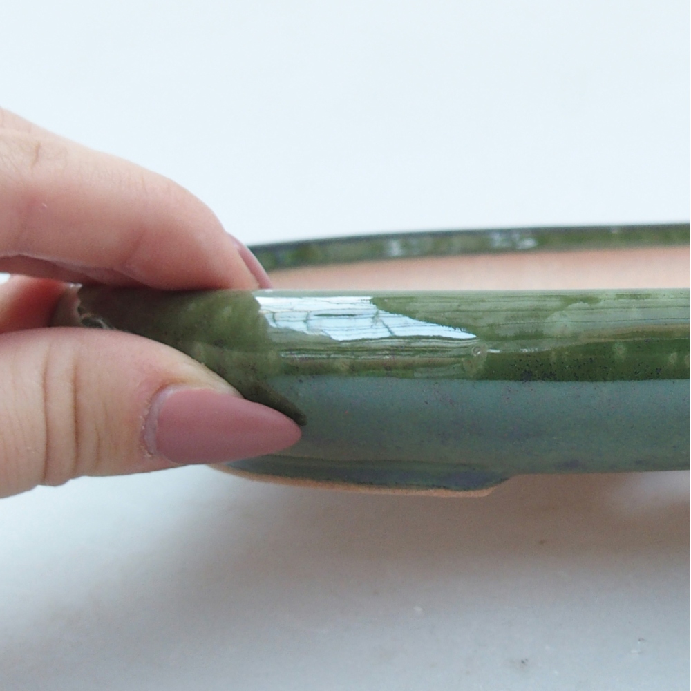 Ciotola bonsai in ceramica 26 x 26 x 8 cm, colore rosso