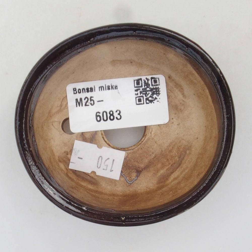 Ciotola per bonsai in ceramica 10 x 8,5 x 4 cm, marrone