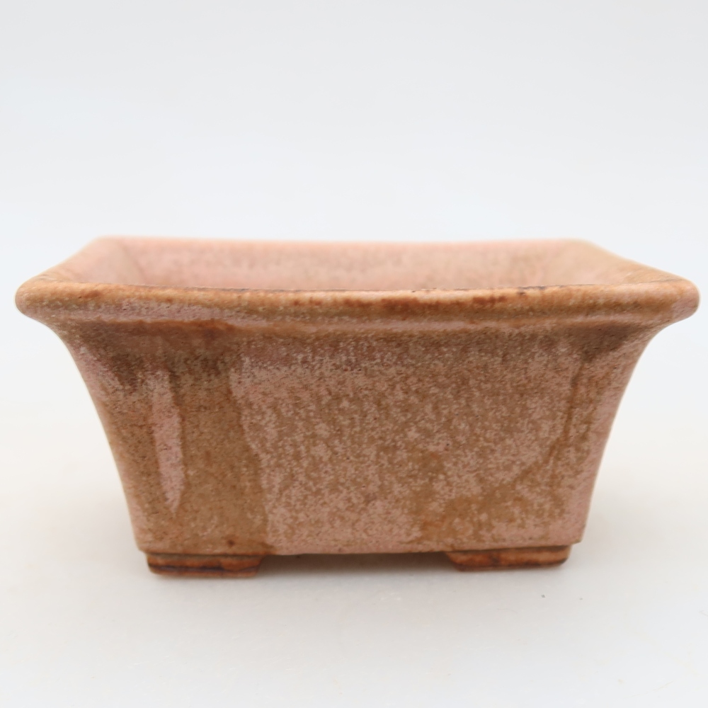 Vaso da bonsai in ceramica 8,5 x 6 x 4 cm, colore rosa
