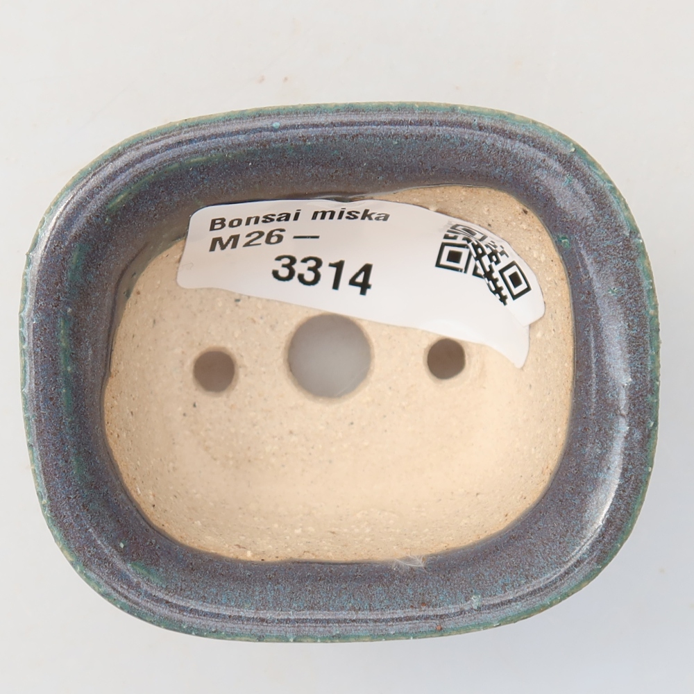 Vaso da bonsai in ceramica 6 x 5 x 3 cm, colore grigio