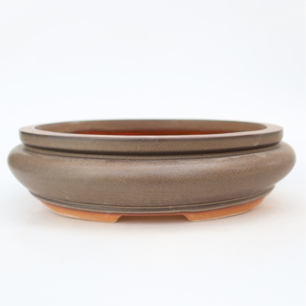 Ciotola in ceramica  23 x 23 x 7 cm, colore marrone