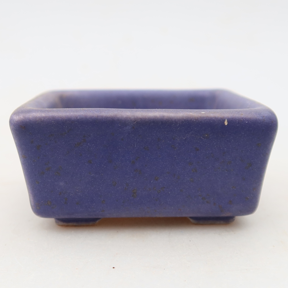 Vaschetta in ceramica per bonsai 7 x 7 x 3,5 cm, colore viola
