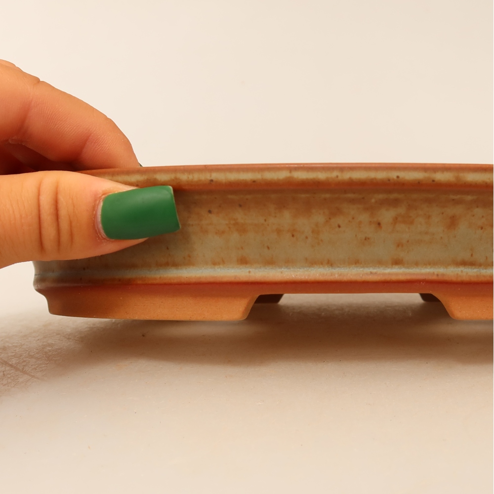 Ciotola in ceramica  21 x 14,5 x 3,5 cm, colore beige