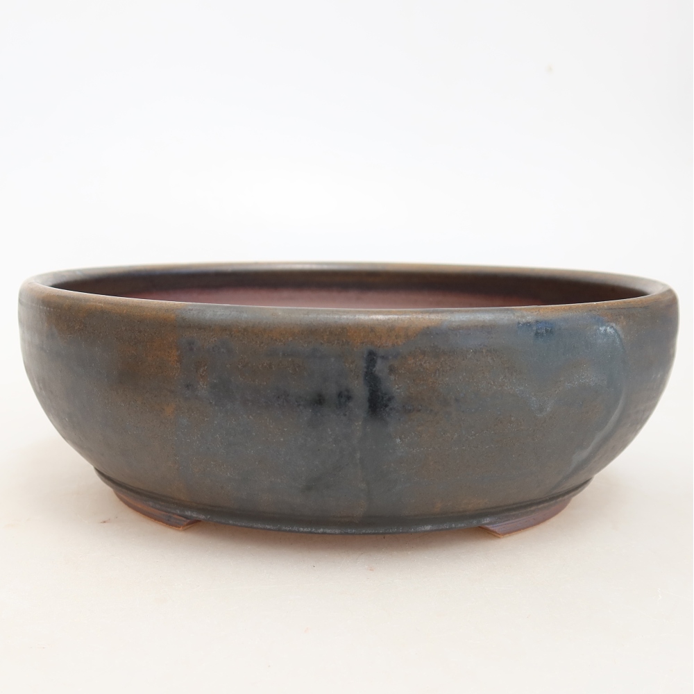 Vaso da bonsai in ceramica 17 x 17 x 5,5 cm, colore marrone