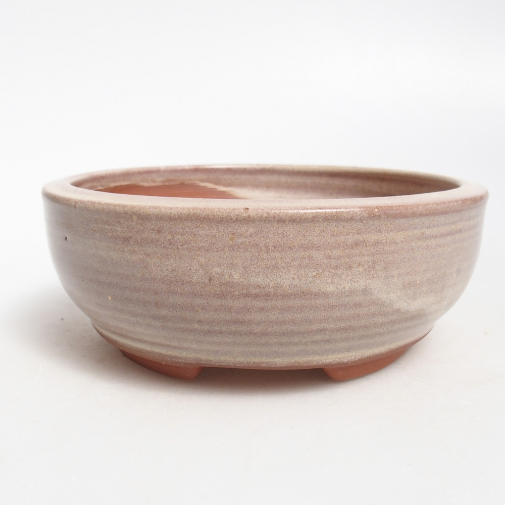 Ciotola bonsai in ceramica 14,5 x 14,5 x 5,5 cm, colore beige