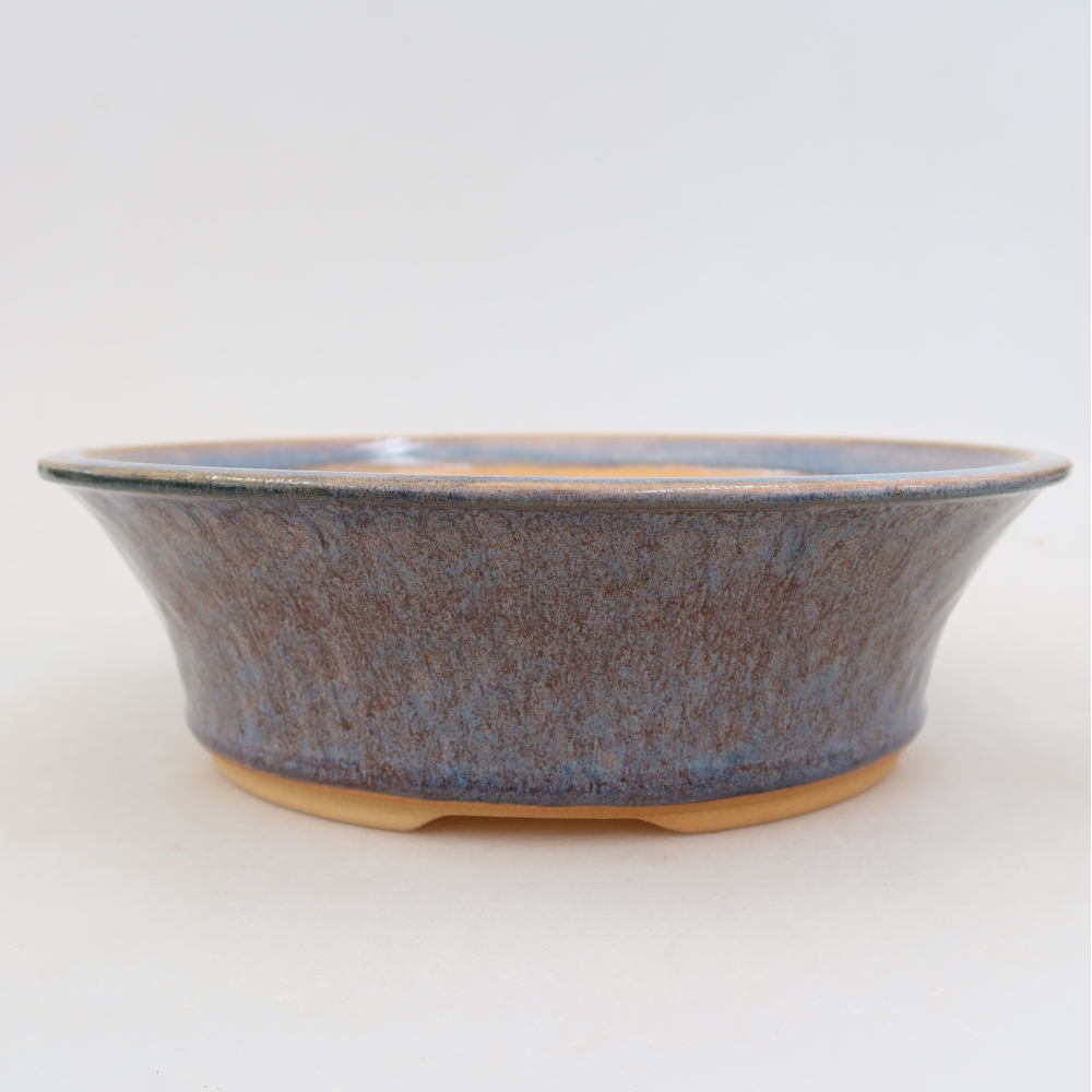 Ciotola bonsai in ceramica 24,5 x 24,5 x 7 cm, colore blu