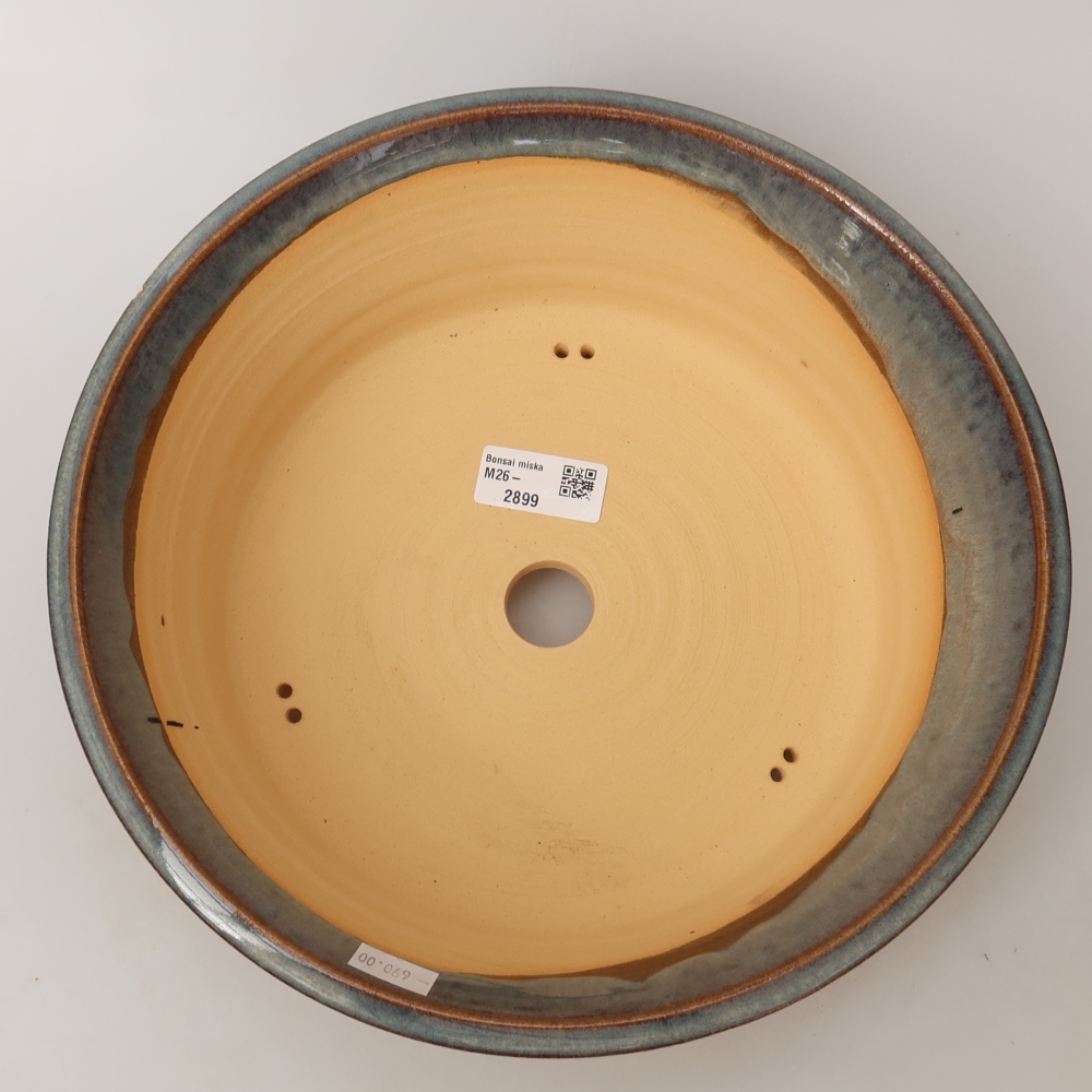 Vaso per bonsai in ceramica 27,5 x 27,5 x 8,5 cm, colore grigio