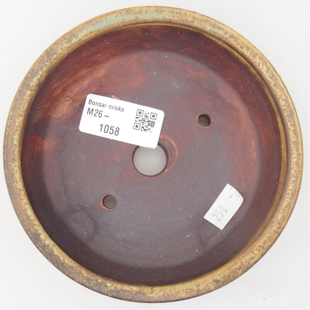 Ciotola per bonsai in ceramica 13,5 x 13,5 x 4 cm, verde