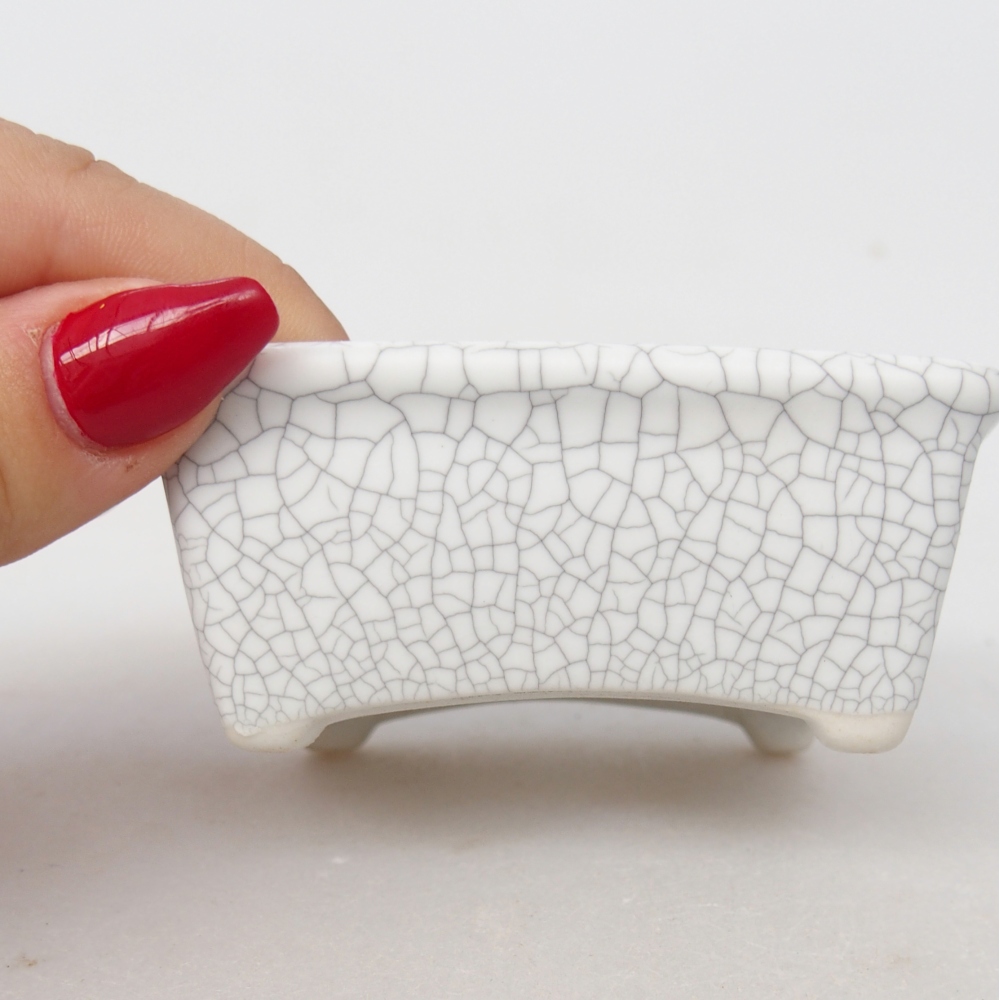 Ciotola per mini bonsai 8 x 6,5 x 3,5 cm, colore raku