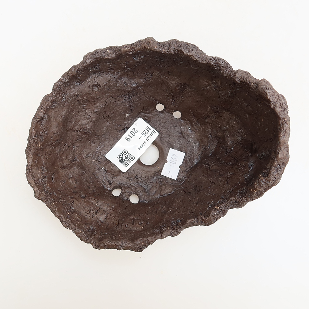 Guscio in ceramica 14,5 x 12 x 13 cm, colore marrone