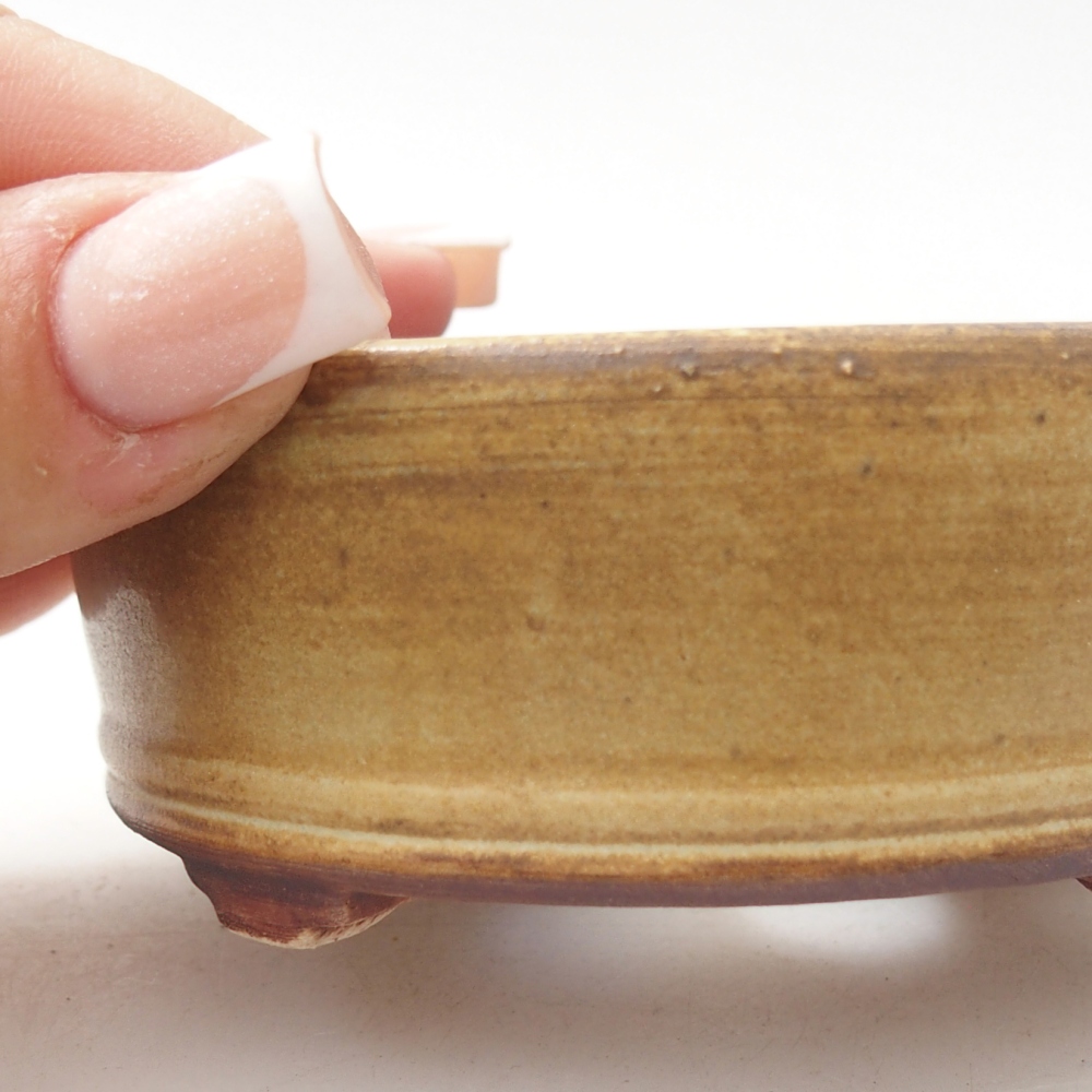 Ciotola per bonsai in ceramica 9 x 9 x 3,5 cm, verde