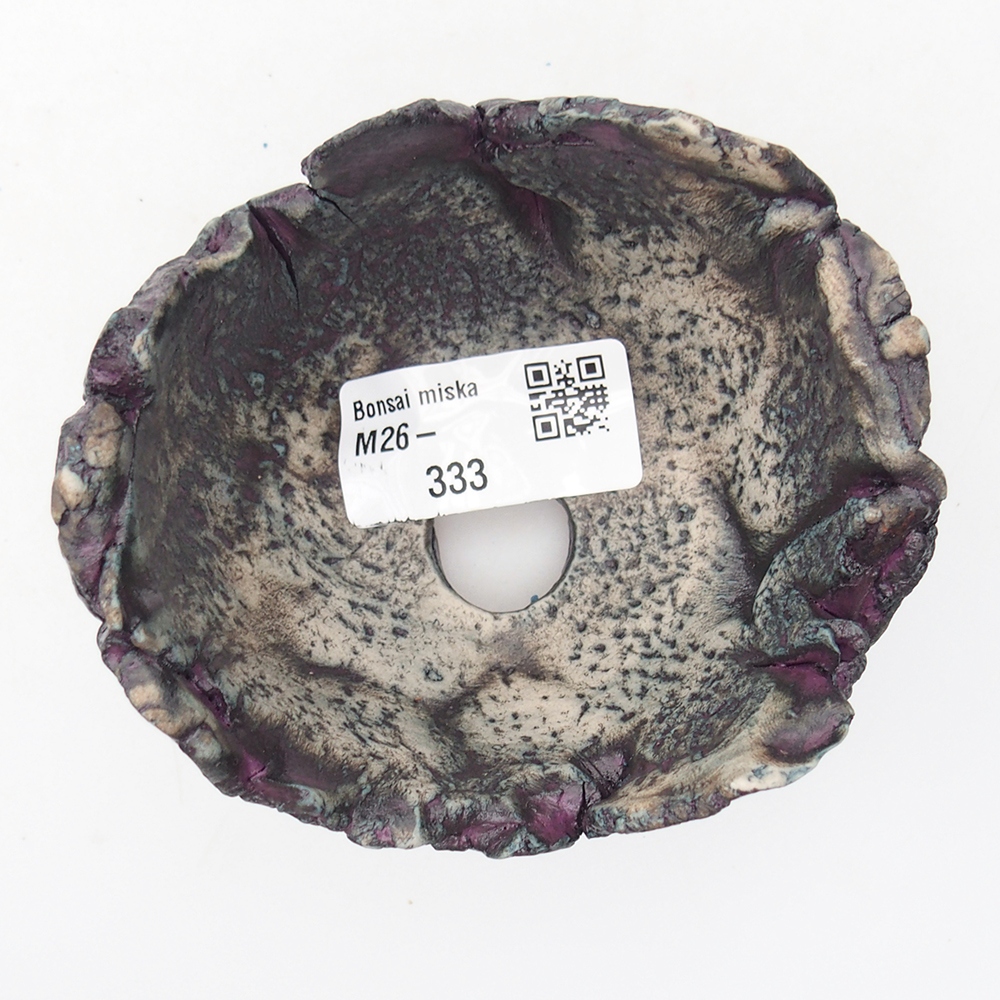 Conchiglia in ceramica 9,5 x 8,5 x 6 cm , colore viola