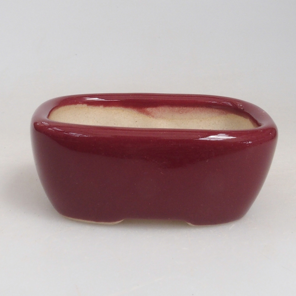 Ciotola per mini bonsai 5,5 x 4,5 x 2 cm, bordeaux