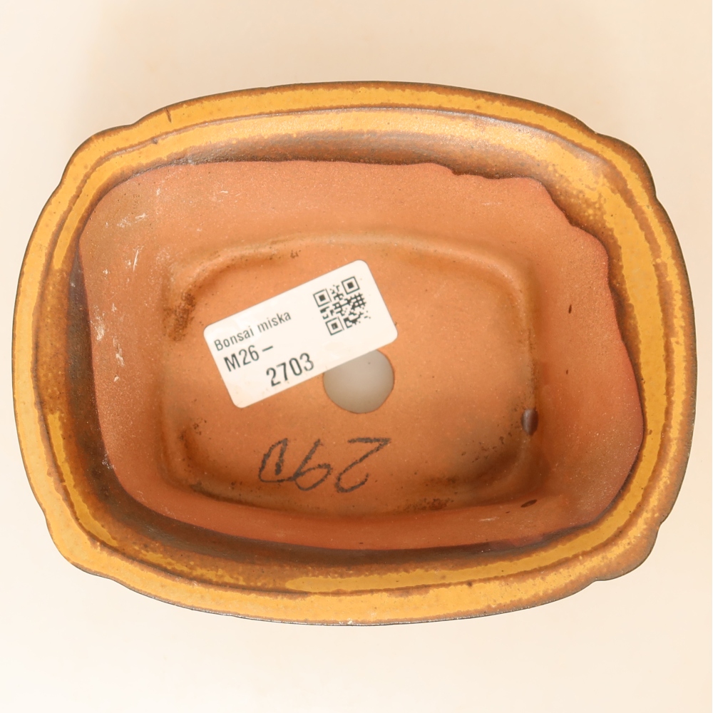 Ciotola in ceramica  13 x 10,5 x 5,5 cm, colore giallo