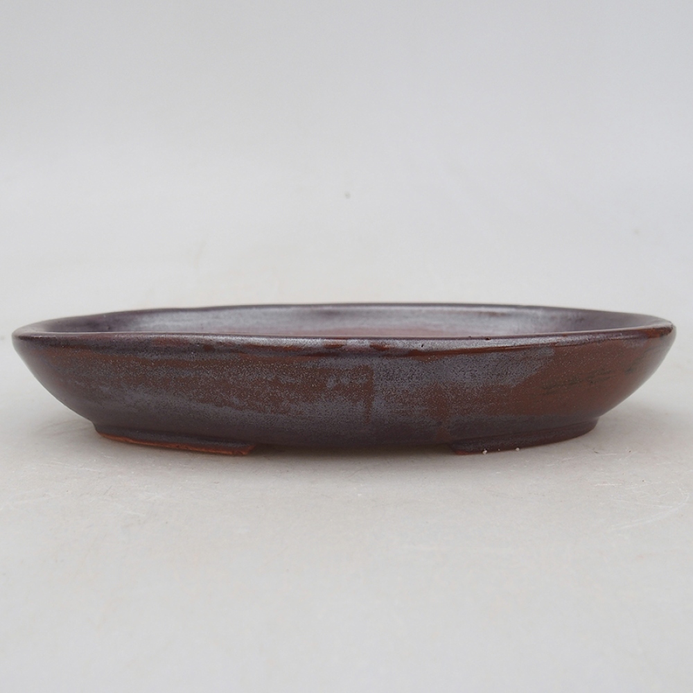 Ciotola per bonsai in ceramica 15,5 x 11 x 2,5 cm, marrone
