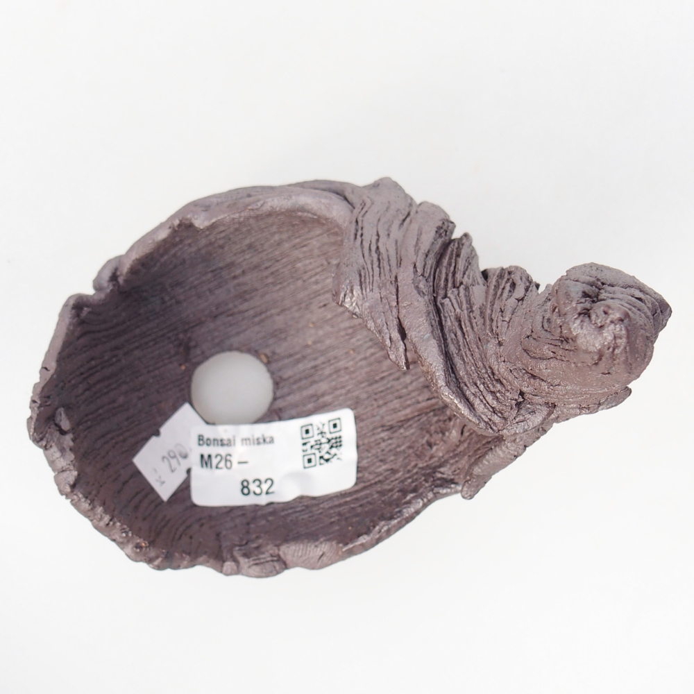 Conchiglia in ceramica 10 x 8 x 13,5 cm , colore metallo