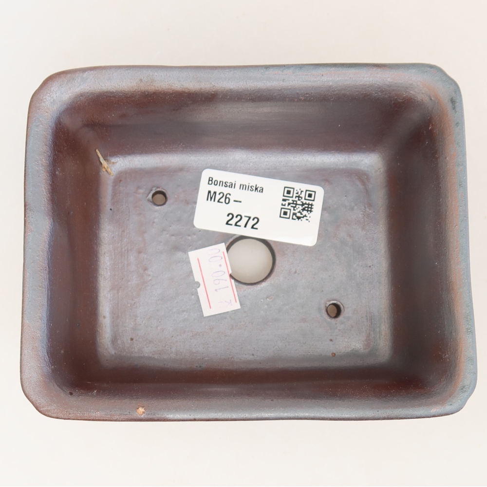 Vaso da bonsai in ceramica 12 x 10 x 5 cm, colore metallizzato