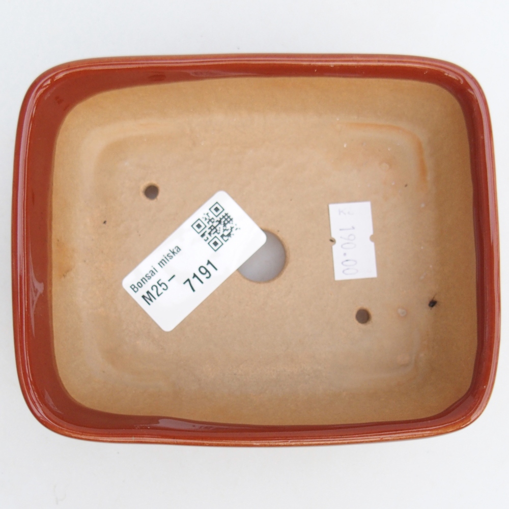Ciotola bonsai in ceramica 26 x 26 x 8 cm, colore rosso