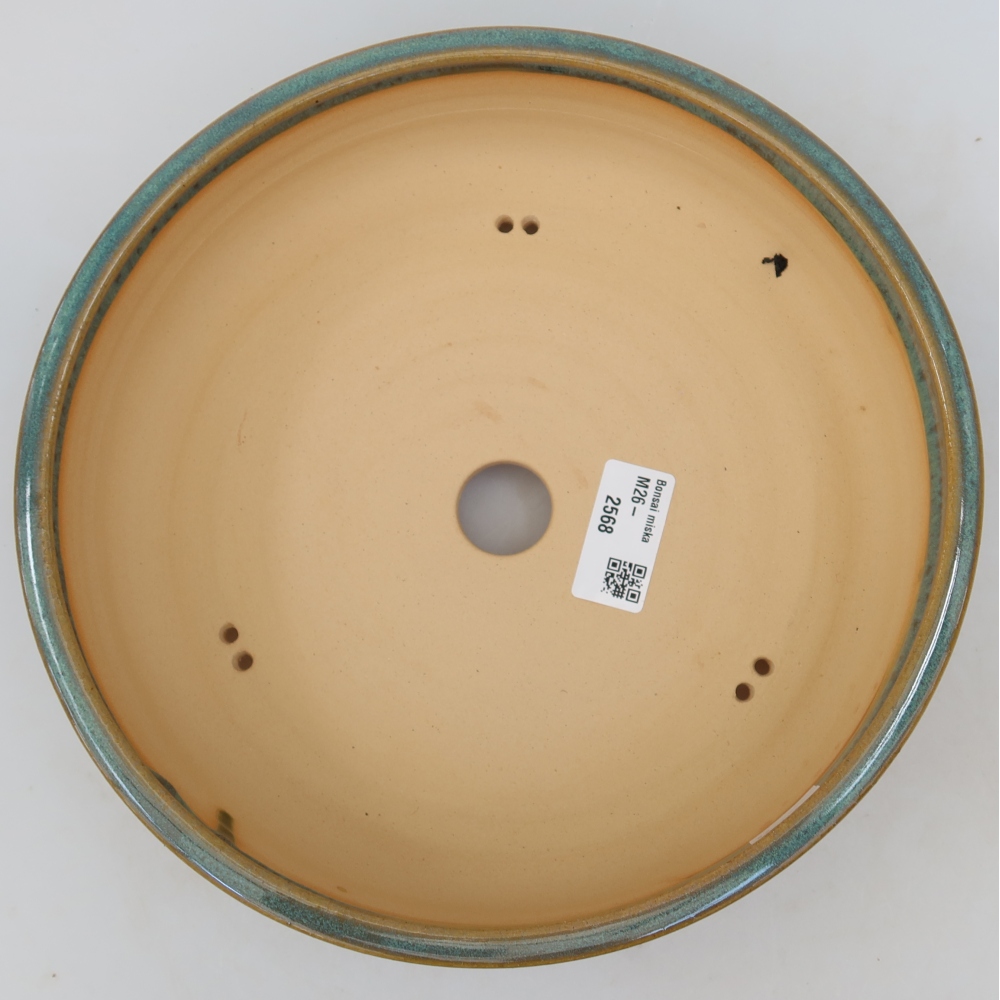 Vaso da bonsai in ceramica 23,5 x 23,5 x 6 cm, colore blu