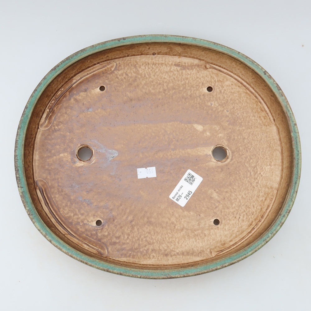 Ciotola bonsai in ceramica 31 x 27 x 4,5 cm, verde