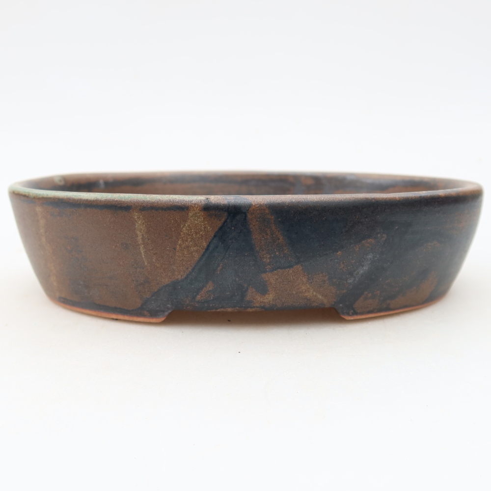Ciotola per bonsai in ceramica 17 x 14 x 4 cm, marrone