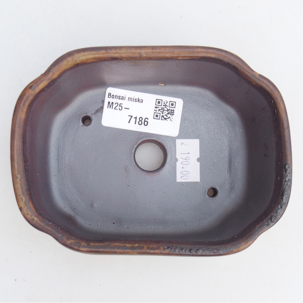 Ciotola bonsai in ceramica 26 x 26 x 8 cm, colore rosso