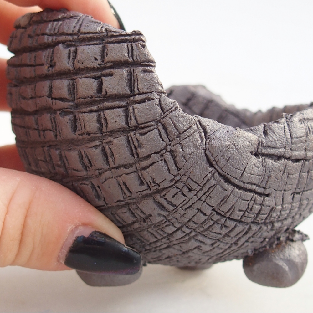 Conchiglia in ceramica 8 x 8 x 6,5 cm, colore metallizzato