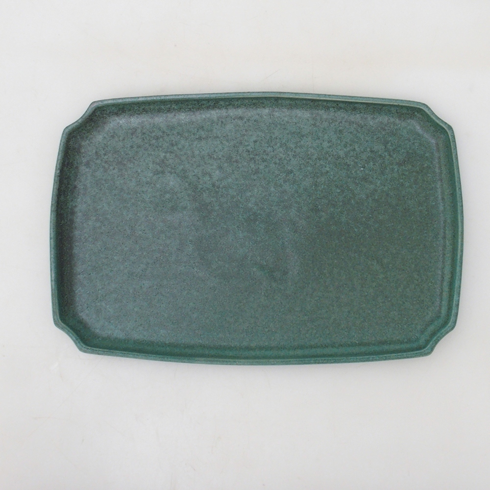 Piattino in ceramica H07 - 28 x 19 x 1,5 cm - verde