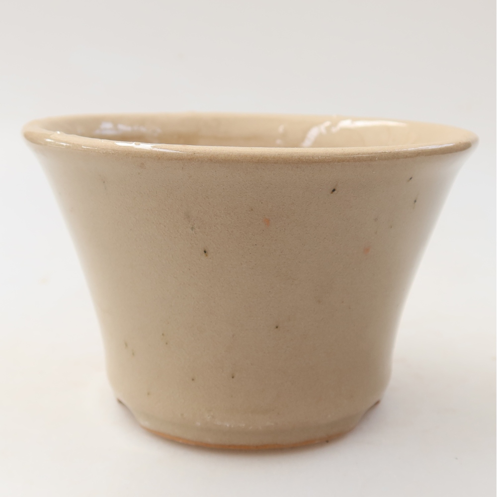 Vaso da bonsai in ceramica 11 x 11 x 7 cm, colore beige