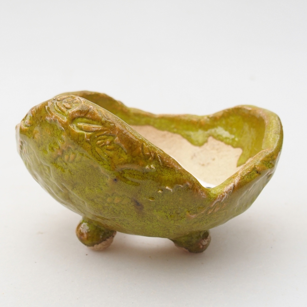 Conchiglia in ceramica 9 x 8,5 x 5,5 cm , colore verde