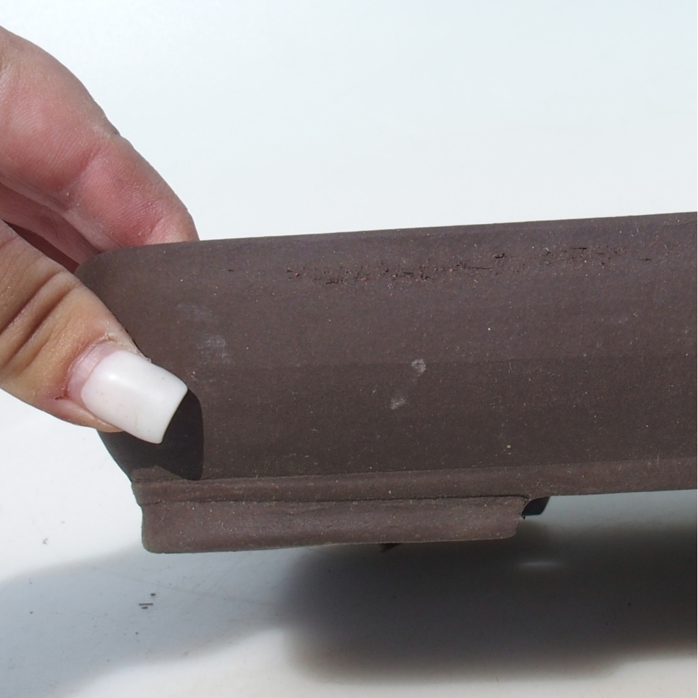 Ciotola bonsai 25,5 x 17,5 x 5 cm betulla marrone