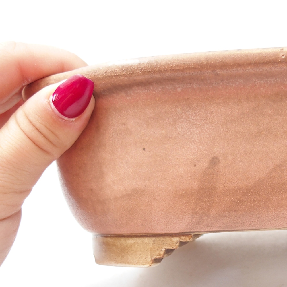 Ciotola bonsai in ceramica 20 x 16 x 7 cm, rosa