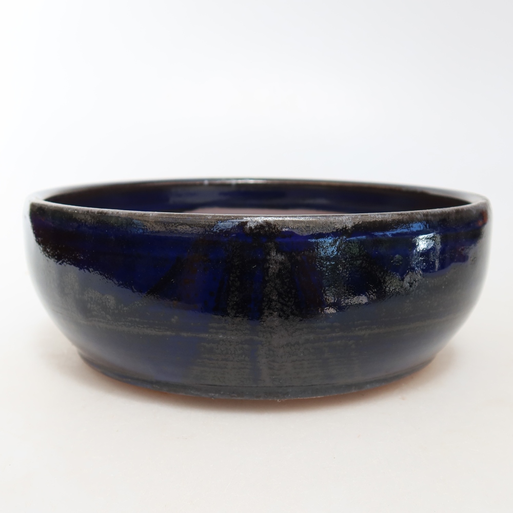 Ciotola bonsai in ceramica 16 x 16 x 5,5 cm, colore blu