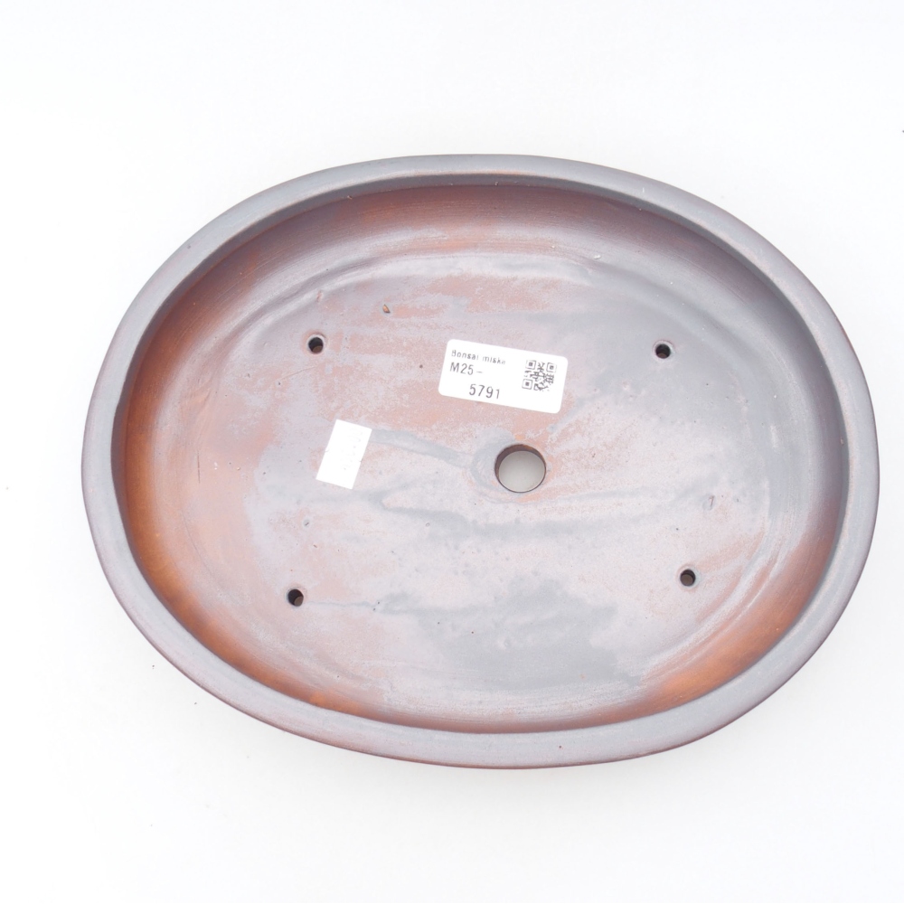 Ciotola bonsai in ceramica 25 x 20 x 4 cm, colore metallo