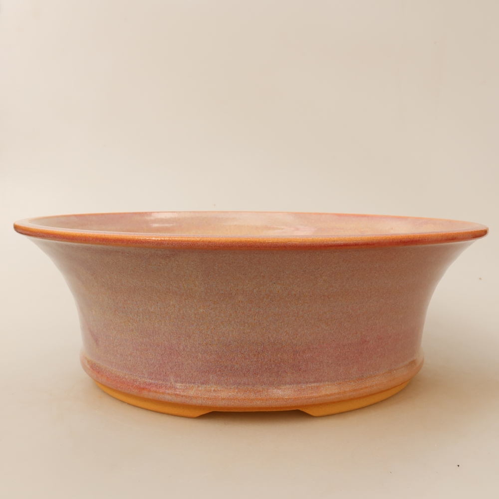 Vaso da bonsai in ceramica 27 x 27 x 9 cm, colore rosa