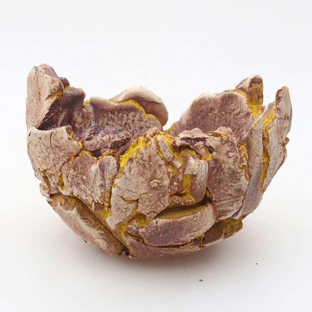 Conchiglia in ceramica 9,5 x 9 x 7 cm , colore giallo