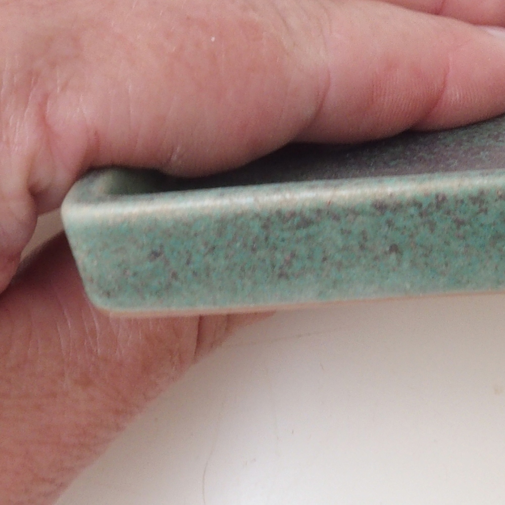 Sottovaso bonsai quadrato S - 8 x 8 x 1 cm - verde