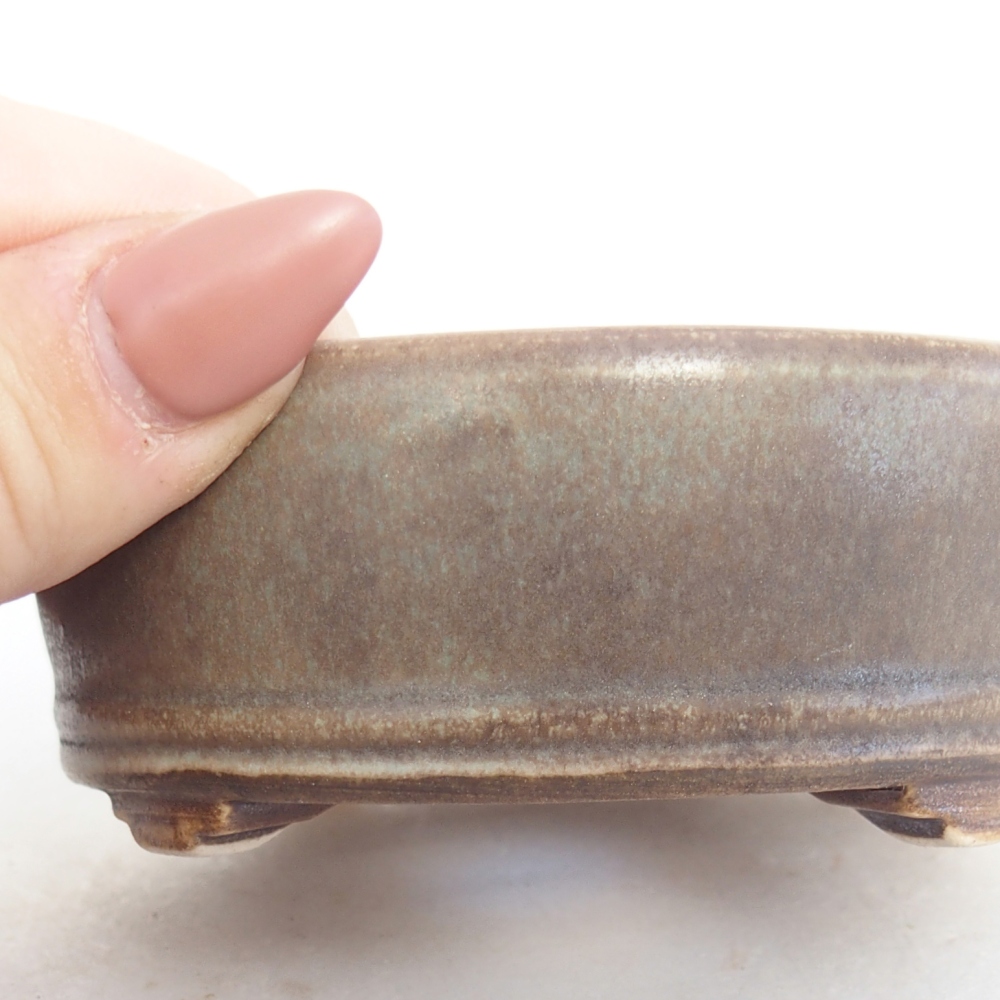 Ciotola per bonsai in ceramica 9 x 9 x 3,5 cm, verde