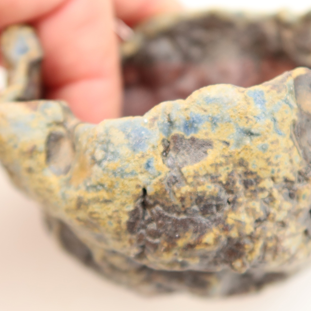 Guscio in ceramica  7,5 x 7 x 5 cm, colore blu