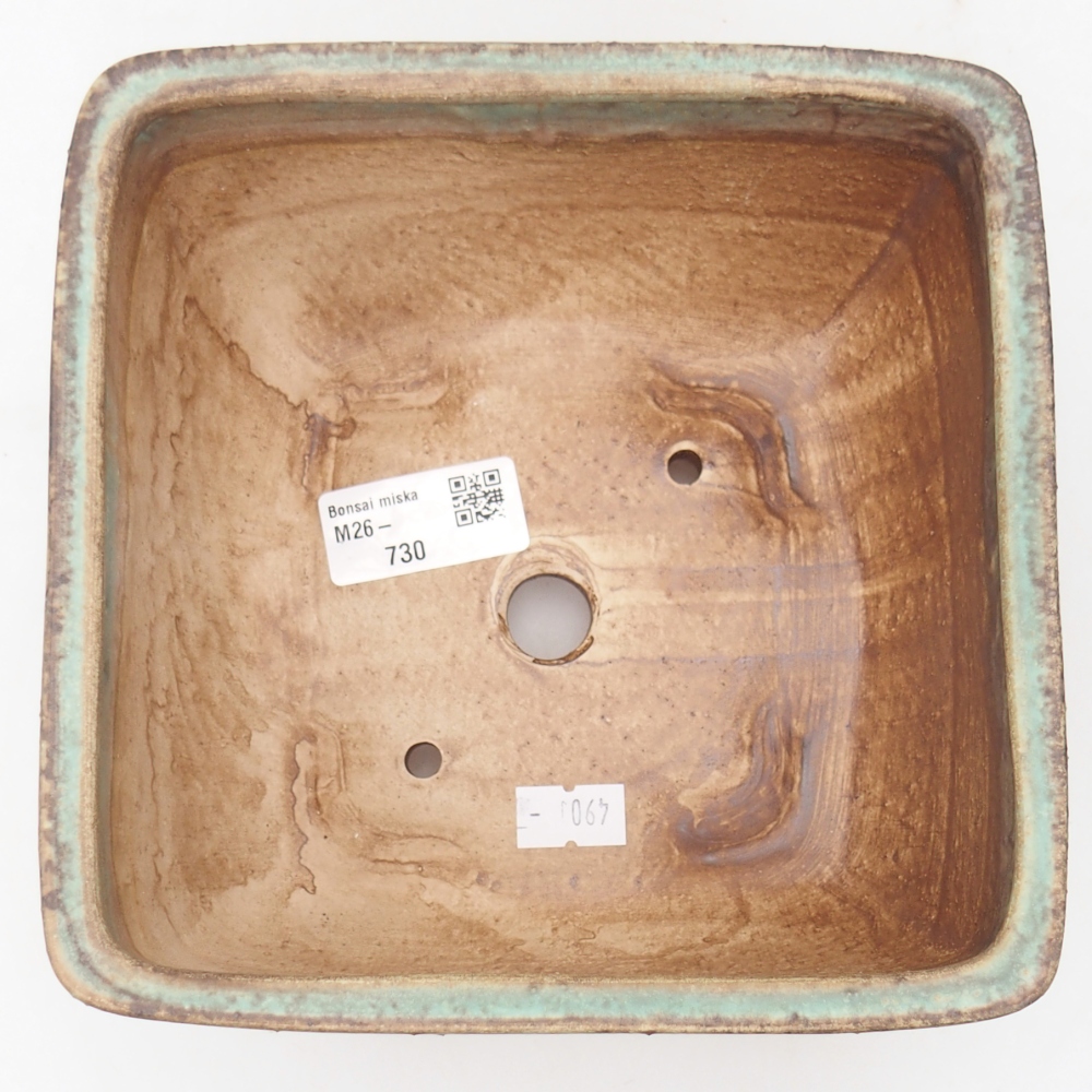 Ciotola bonsai in ceramica 16 x 16 x 9,5 cm, verde