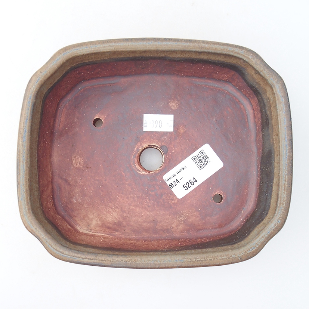 Ciotola bonsai in ceramica 17,5 x 14 x 4,5 cm, colore blu