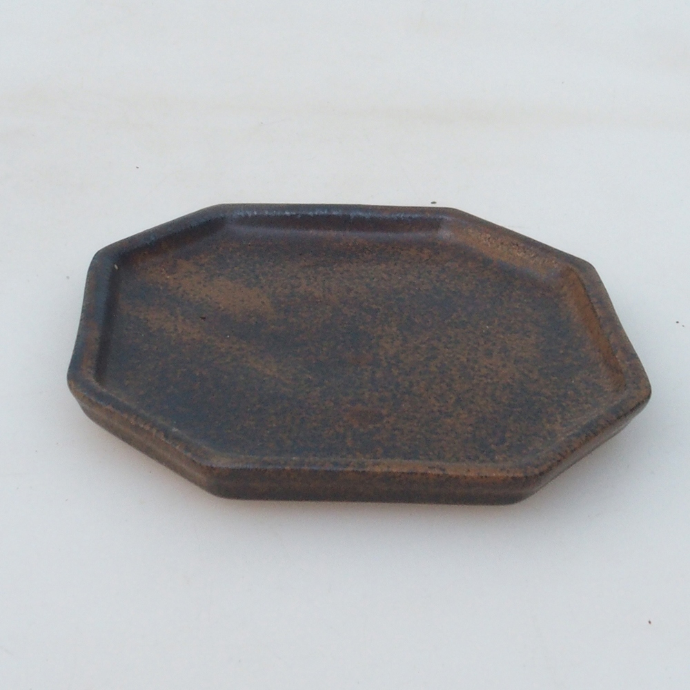 Ciotola in ceramica H13 -12 x 12 x 1 cm - marrone