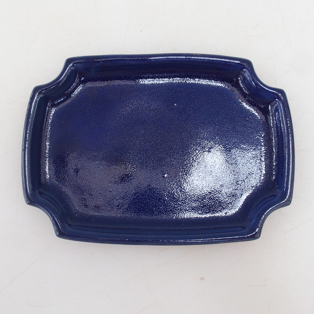 Piattino in ceramica H01 - 11,5 x 8 x 0,5 cm - blu